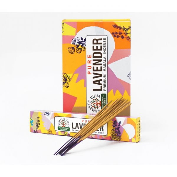 Аромапалочки Чистая Лаванда NAMASTE INDIA PURE LAVENDER 15 грамм