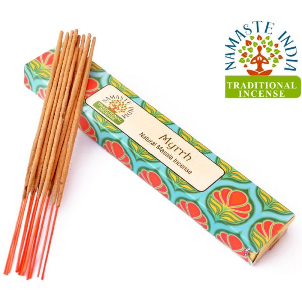 Аромапалочки Мирра NAMASTE INDIA Myrrh 15 грамм