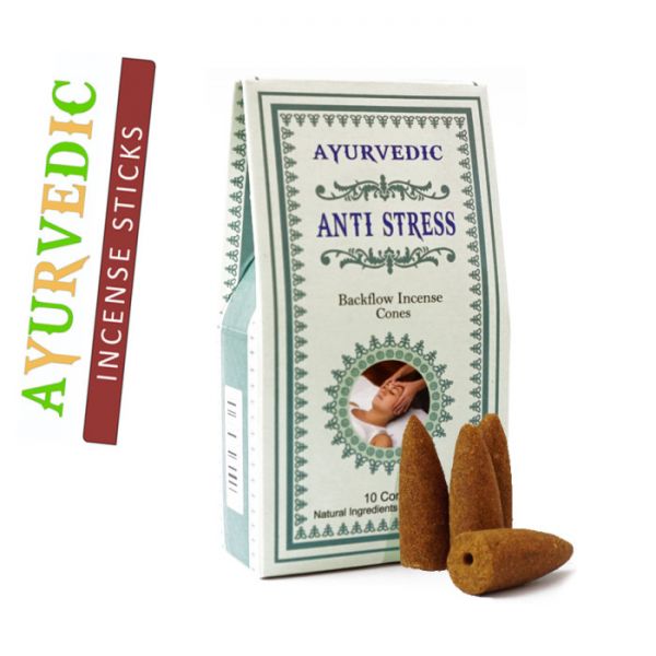 Ароматичні конуси Рідкий дим Анти Стрес Аюрведік Ayurvedic BACK FLOW 10 шт.