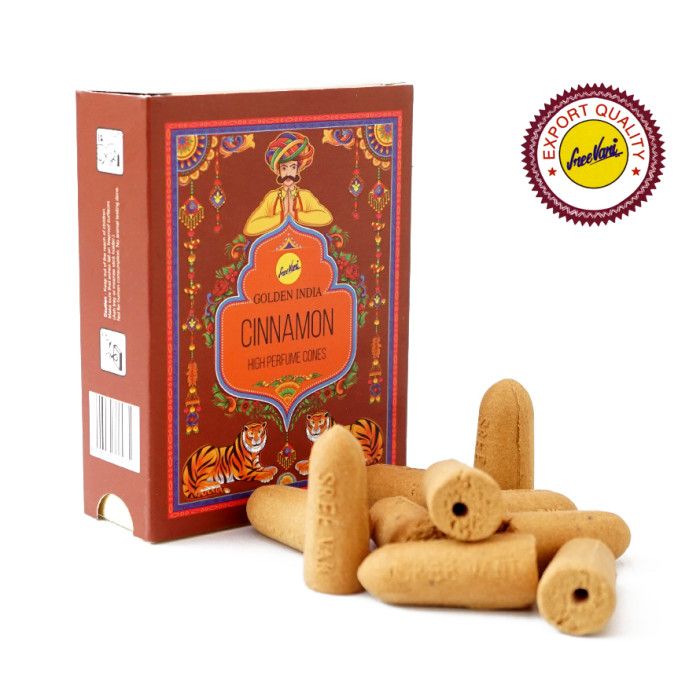Ароматичні конуси Рідкий дим Кориця Sreevani Back Flow cones Cinnamon 10 шт.