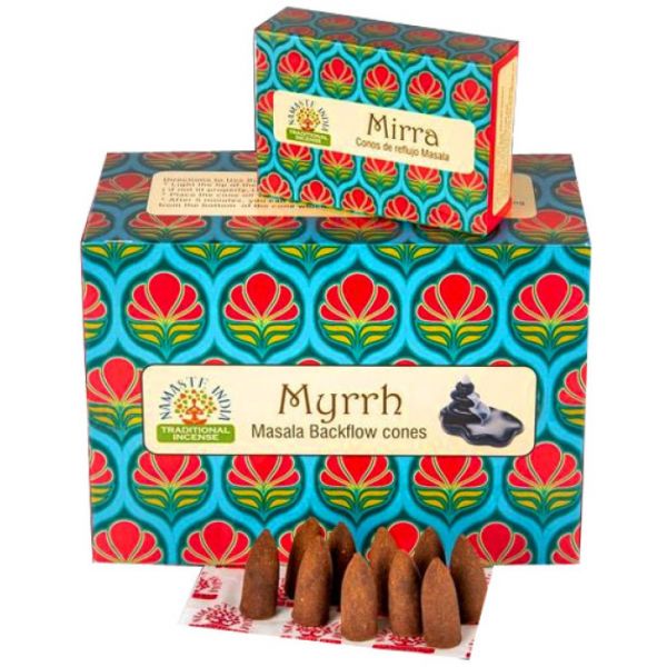 Ароматические конусы Жидкий дым Мирра NAMASTE INDIA MYRRH