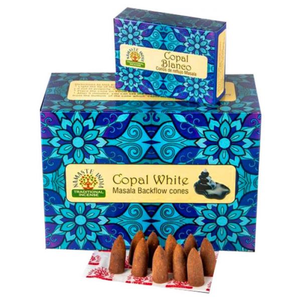 Ароматичні конуси Рідкий дим NAMASTE INDIA COPAL WHITE