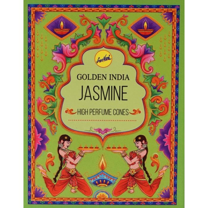 Ароматичні конуси Рідкий дим Жасмін Sreevani Back Flow cones Jasmine 10 шт.