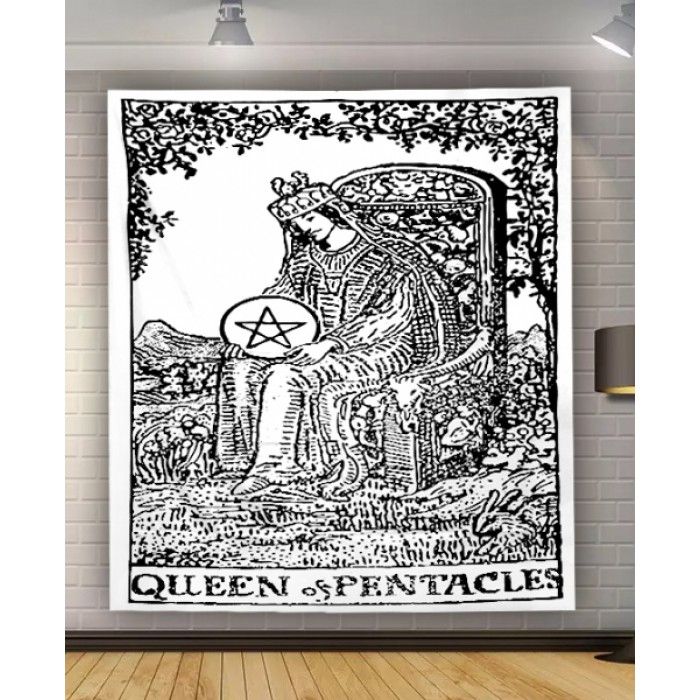 Гобелен настінний "Аркан Queen of Pentacles"